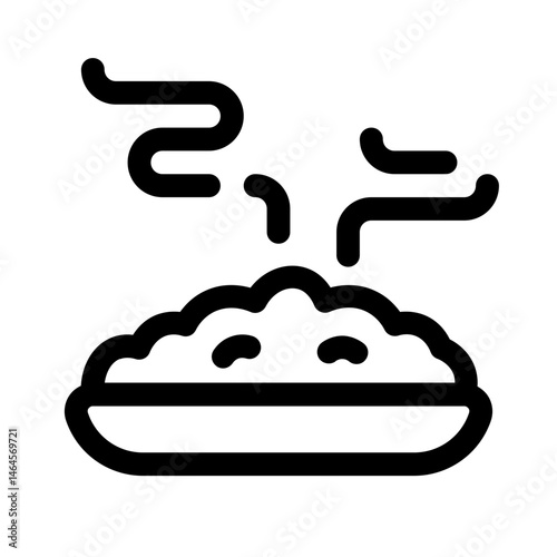 nasi goreng icon with line style, perfect for user interface projects