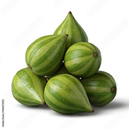 Wallpaper Mural Pile of Green Striped Summer Squash on White Background Torontodigital.ca