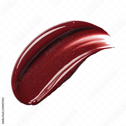 smooth glossy lipstick or paint swatch in different colour style  isolated on transparent background