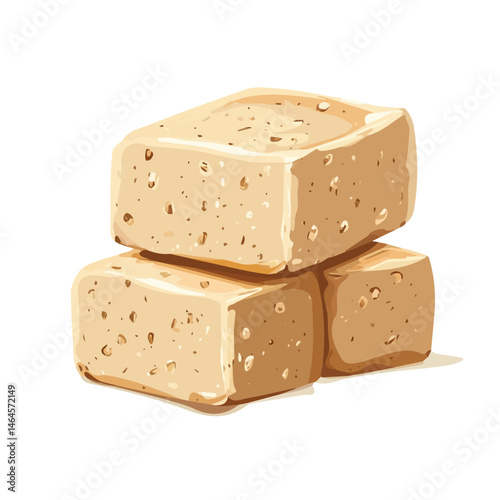 Halva 2D flat vector illustration, isolated on a white background.