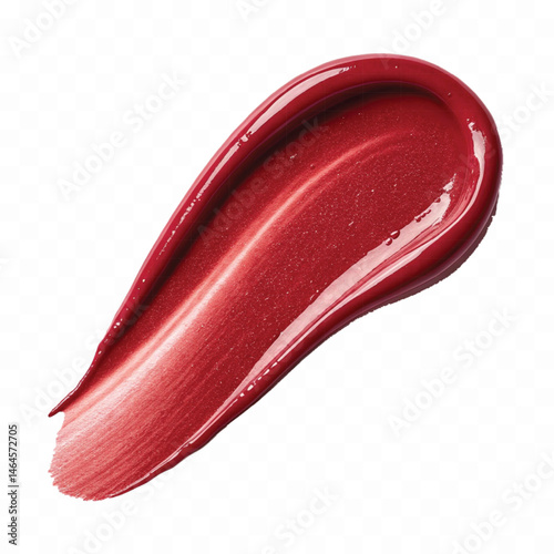 smooth glossy lipstick or paint swatch in different colour style  isolated on transparent background