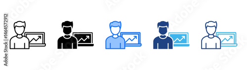 Career Advancement Icon Set With Multiple Style Collection 