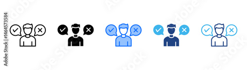 Decision Making Icon Set With Multiple Style Collection 