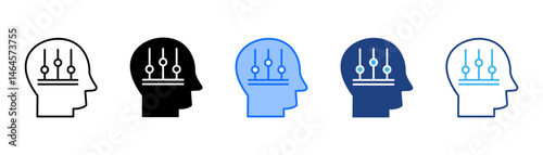 Self-Discipline Icon Set With Multiple Style Collection 