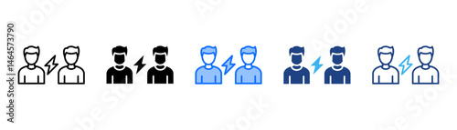 Conflict Resolution Icon Set With Multiple Style Collection 