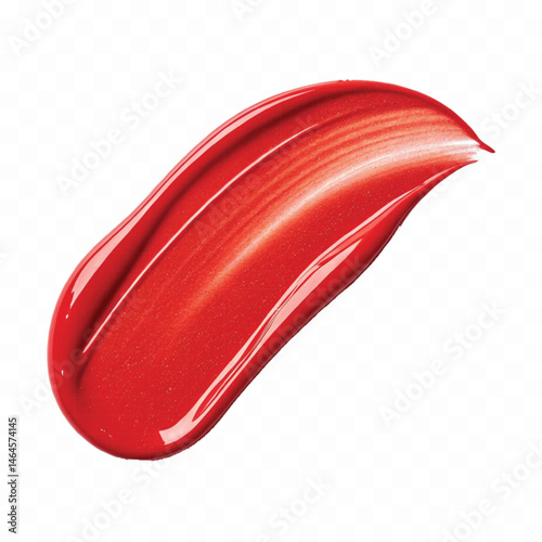smooth glossy lipstick or paint swatch in different colour style  isolated on transparent background