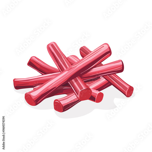 2D flat vector illustration of Licorice, isolated on a white background.