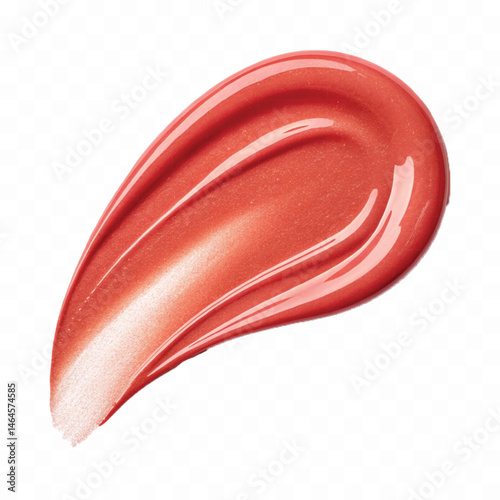 smooth glossy lipstick or paint swatch in different colour style  isolated on transparent background