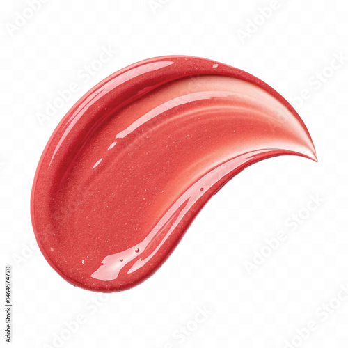 smooth glossy lipstick or paint swatch in different colour style  isolated on transparent background