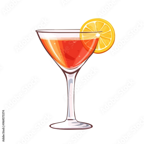 Margarita 2D flat vector illustration, isolated on a white background.