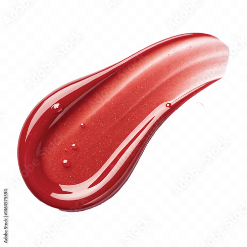 smooth glossy lipstick or paint swatch in different colour style  isolated on transparent background