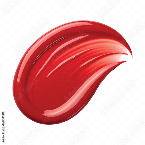 smooth glossy lipstick or paint swatch in different colour style  isolated on transparent background