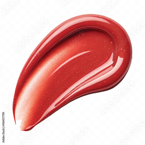 smooth glossy lipstick or paint swatch in different colour style  isolated on transparent background