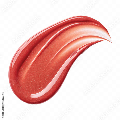 smooth glossy lipstick or paint swatch in different colour style  isolated on transparent background