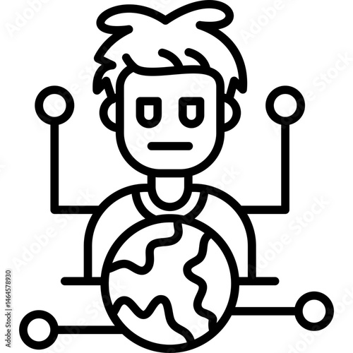 Outsourcing Icon Vector Element