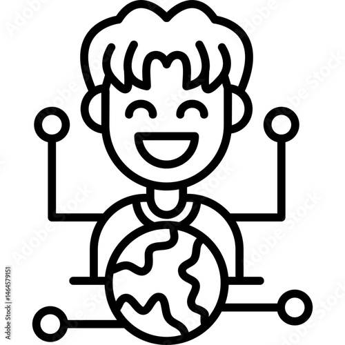 Outsourcing Icon Vector Element