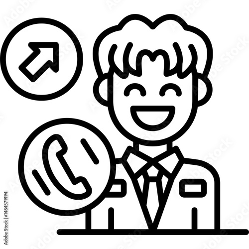 Outbound Icon Vector Element