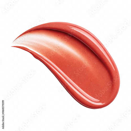 smooth glossy lipstick or paint swatch in different colour style  isolated on transparent background