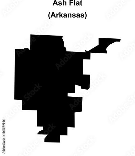 Ash Flat (Arkansas) blank outline map