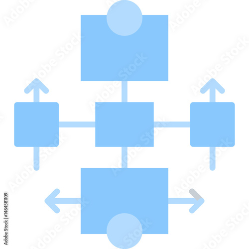 Flow Chart Icon Vector Element