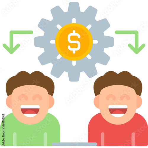 Earning Team Icon Vector Element