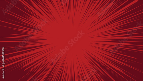 red speedy lines manga background with abstract color burst anime frame decoration