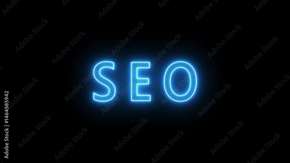 Neon Glowing Text. Seamless Loop Animation. Neon Glowing Text. Seamless Loop Animation.