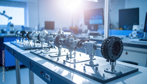 Mechanical Components on Test Bench in Lab