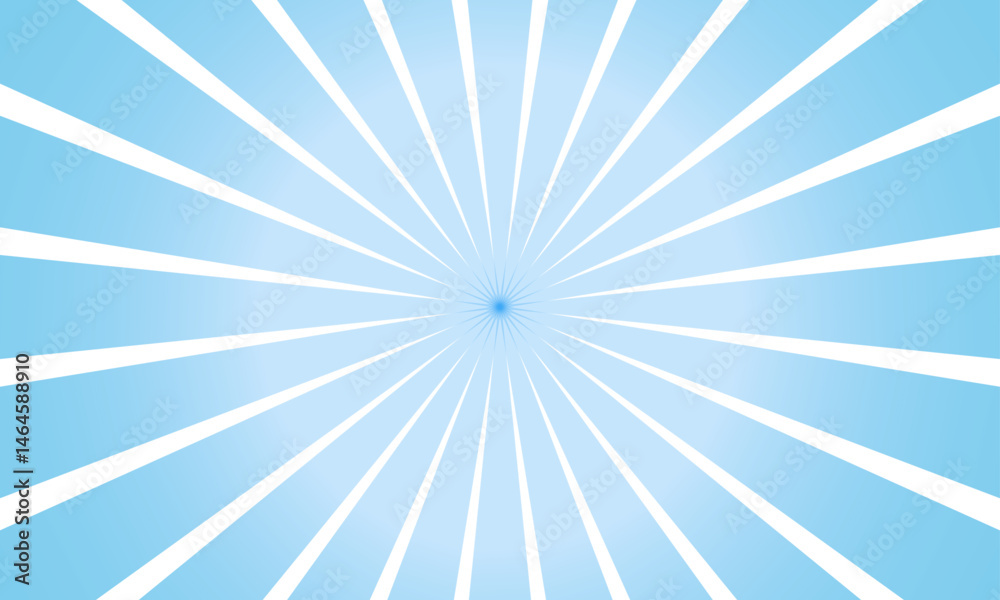 Obraz premium White and blue sunburst pattern background. Retro ray pattern background.