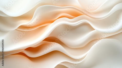 The captivating flow of soft, creamy fabric creates gentle waves, symbolizing elegance and serenity, evoking feelings of comfort and beauty in the folds of texture.