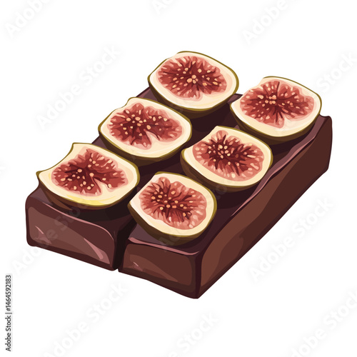 2D flat vector illustration of Fig Bar, isolated on a white background.