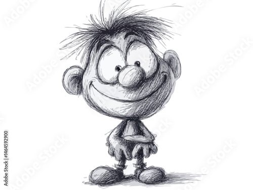 hand drawn funny cartoon characters