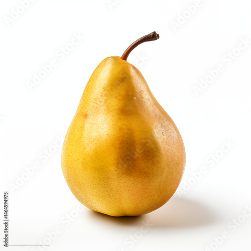 Ripe Yellow Pear Isolated on White Background