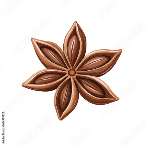 2D flat vector illustration of Anise Candy, isolated on a white background.
