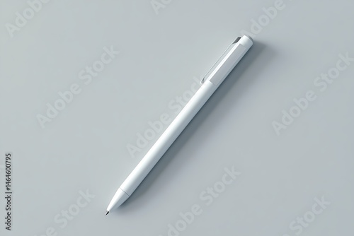 White Pen on Gray Background Simple Stationery Design