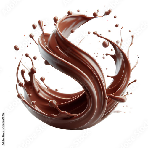 Luscious chocolate streams with gravity defying droplets