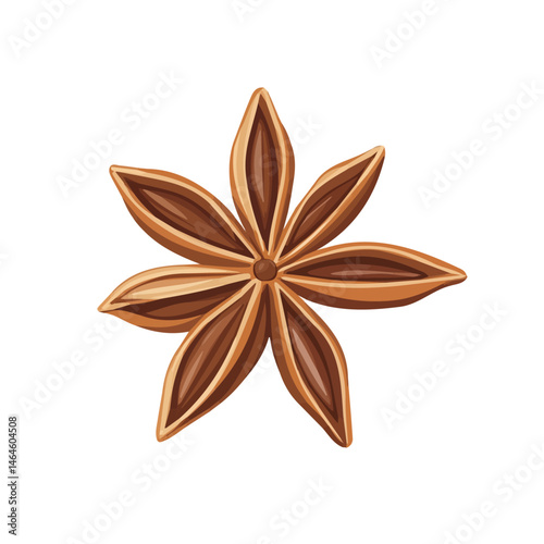 2D flat vector illustration of Anise Candy, isolated on a white background.