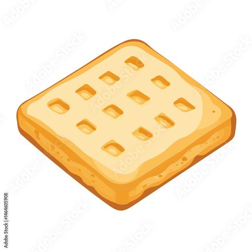 2D flat vector illustration of Shortbread, isolated on a white background.