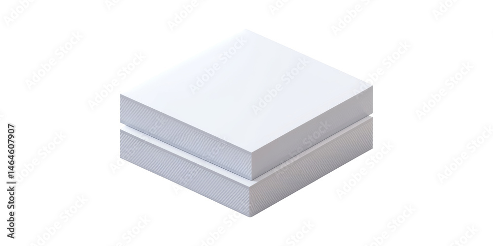 Fototapeta premium Stack Of Blank Paper Sheets. Office Supplies And Printing Material Isolated On Transparent Background