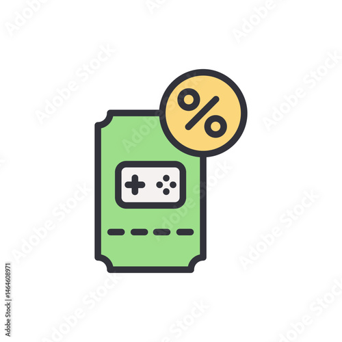 Gaming voucher with promotional discount offer for digital games online