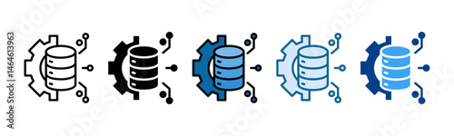 Engineering Data Icon Set Multiple Style Collection