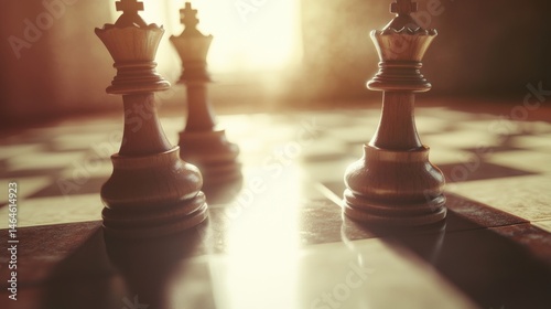 Illuminated Chess Pieces: Strategy, Competition, and Victory