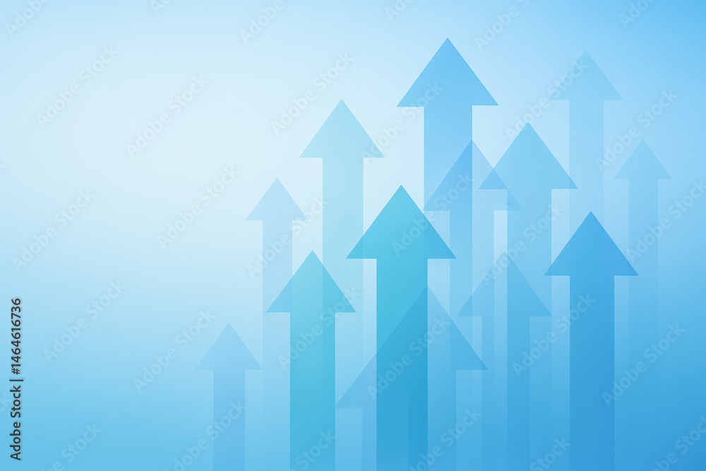 Translucent overlapping arrows ascend dynamically symbolizing business growth strategic leadership and decision-driven progress in a competitive environment Translucent overlapping arrows ascend dynamically symbolizing business growth strategic leadership and decision-driven progress in a competitive environment