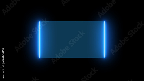 HUD Square frames, futuristic element Sci fi concept design Isolated on Black Background