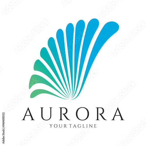 aurora logo design icon illustration vector template