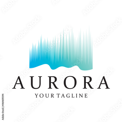 aurora logo design icon illustration vector template