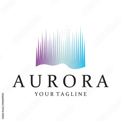 aurora logo design icon illustration vector template