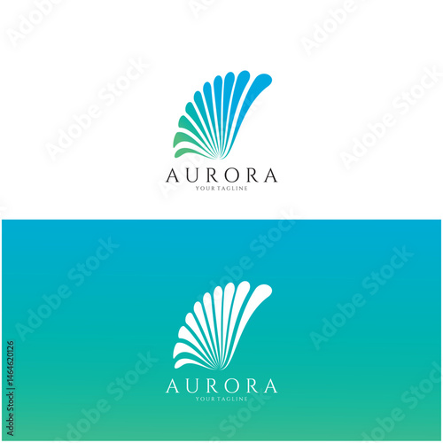 aurora logo design icon illustration vector template