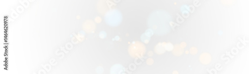 Gentle crystal lens flares and blurred light orbs