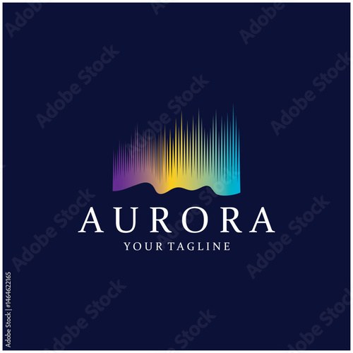 aurora logo design icon illustration vector template